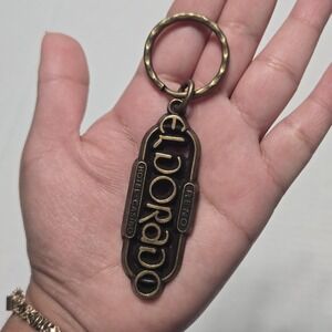 Vintage El Dorado‎ Hotel Casino Reno NV Metal Keychain Keyring Fob Brass Tone